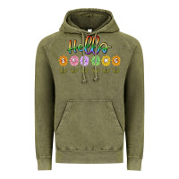 Vintage Olive hello spring Vintage Hoodie - MaliasSmallBusiness