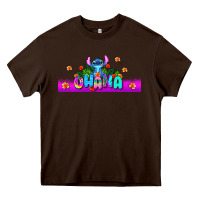 Chocolate Brown stitch ohana Heavy Core Tee - AdoDesignShop