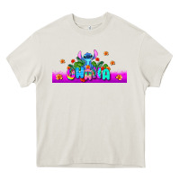 Cream stitch ohana Heavy Core Tee - AdoDesignShop