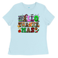 Baby Blue hallothanksmas Ladies Tee - AdoDesignShop