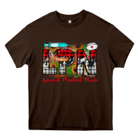 Chocolate Brown christmas lpn licensed practical nurse Heavy Core Tee - JahusDesignShop