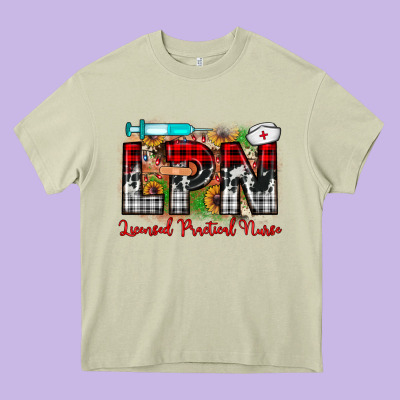 Christmas Lpn Licensed Practical Nurse Heavy Core Tee Designed By Jahusdesignshop