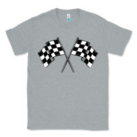 Heather Grey race flag Classic Tee - MaliasSmallBusiness