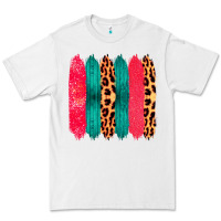 White Colored Leopard and Wood Patterned Western Brush Strokes Premium Tee - Bettercallsaul