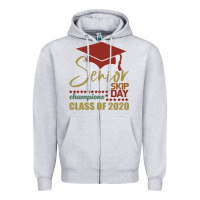 Heather Grey Senior Skip Day Champions Class Of 2020 Zipper Hoodie - Bettercallsaul