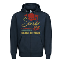 Navy Senior Skip Day Champions Class Of 2020 Zipper Hoodie - Bettercallsaul