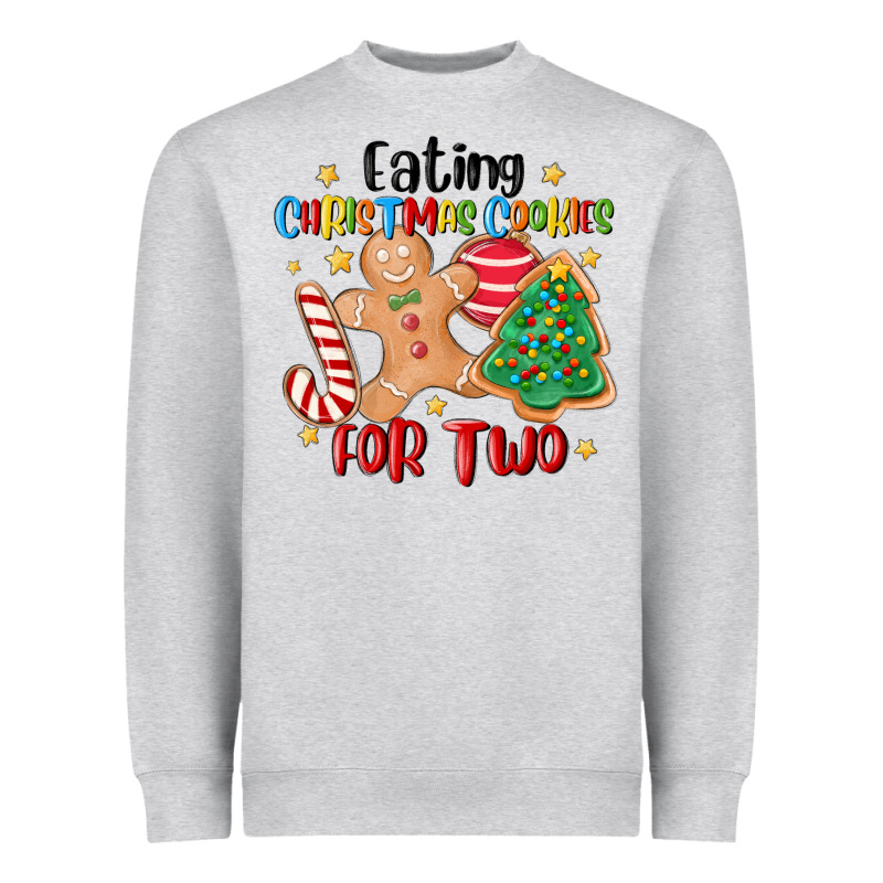 Eating Christmas Cookies For Two Heavyweight Sweatshirt by MaliasSmallBusiness | Teevron