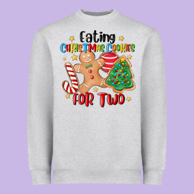 Eating Christmas Cookies For Two Heavyweight Sweatshirt Designed By Maliassmallbusiness