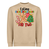 Mushroom eating christmas cookies for two Heavyweight Sweatshirt - MaliasSmallBusiness