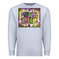 Heather Grey mardi gras Premium Sweatshirt - CowGirlArtShop
