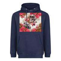 Navy skulls and roses tumbler Heavyweight Hoodie - TumblerDesignByShophia