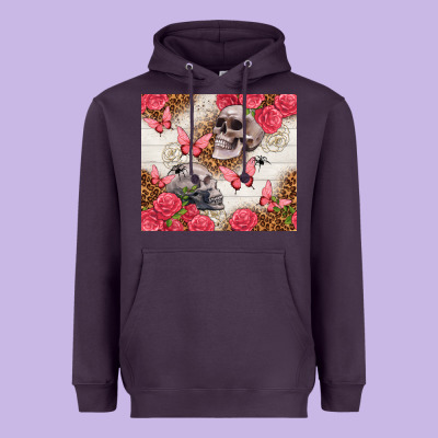 Skulls And Roses Tumbler Heavyweight Hoodie Designed By Tumblerdesignbyshophia