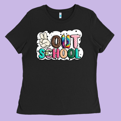 Peace Out School Ladies Tee Designed By Jahusdesignshop