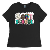 Black peace out school Ladies Tee - JahusDesignShop