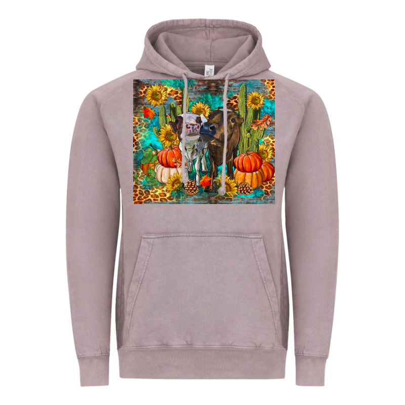 Fall Heifer Cows Vintage Hoodie by RanaPortraitStore | Teevron