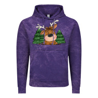 Cloud Purple Personalized Christmas deer Vintage Hoodie - MaliasSmallBusiness