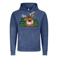 Vintage Denim Personalized Christmas deer Vintage Hoodie - MaliasSmallBusiness