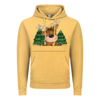 Vintage Mustard Personalized Christmas deer Vintage Hoodie - MaliasSmallBusiness