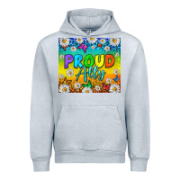 Heather Grey LGBTQ+ Proud Ally With Daisy Tumbler Urban Hoodie - BundleAndBundleShop