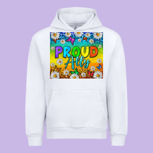 Lgbtq+ Proud Ally With Daisy Tumbler Urban Hoodie Designed By Bundleandbundleshop