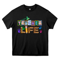 Black teacher life Heavy Core Tee - AdoDesignShop