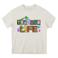 Cream teacher life Heavy Core Tee - AdoDesignShop