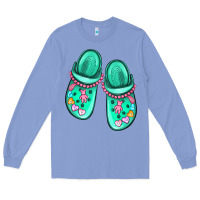Colony Blue nurse crocs Long Sleeve Tee - MaliasSmallBusiness