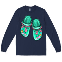 Navy nurse crocs Long Sleeve Tee - MaliasSmallBusiness