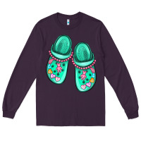 Plum nurse crocs Long Sleeve Tee - MaliasSmallBusiness