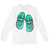 White nurse crocs Long Sleeve Tee - MaliasSmallBusiness