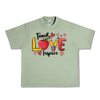 Oil Green teach love inspire Urban Heavy Tee - MaliasSmallBusiness