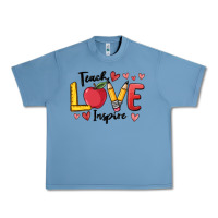 Pebble Blue teach love inspire Urban Heavy Tee - MaliasSmallBusiness