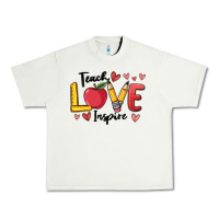 Pistachio teach love inspire Urban Heavy Tee - MaliasSmallBusiness