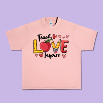 Teach Love Inspire Urban Heavy Tee Designed By Maliassmallbusiness