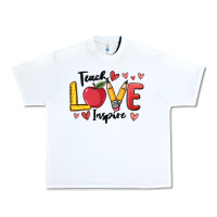 White teach love inspire Urban Heavy Tee - MaliasSmallBusiness