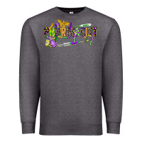 Charcoal Heather mardi gras pharmacist Premium Sweatshirt - CowGirlArtShop