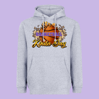 It's A Basketball Kinda Day Heavyweight Hoodie Designed By Howdyjamesfarm