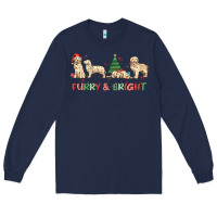 Navy furry and bright Long Sleeve Tee - MaliasSmallBusiness