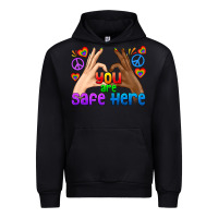 Black LGBTQ+ You Are Safe Here Urban Hoodie - BundleAndBundleShop