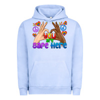 Pigment Grape Ice LGBTQ+ You Are Safe Here Urban Hoodie - BundleAndBundleShop