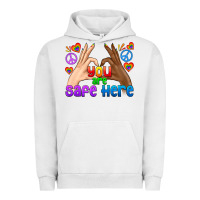Pigment Lunar Rock LGBTQ+ You Are Safe Here Urban Hoodie - BundleAndBundleShop
