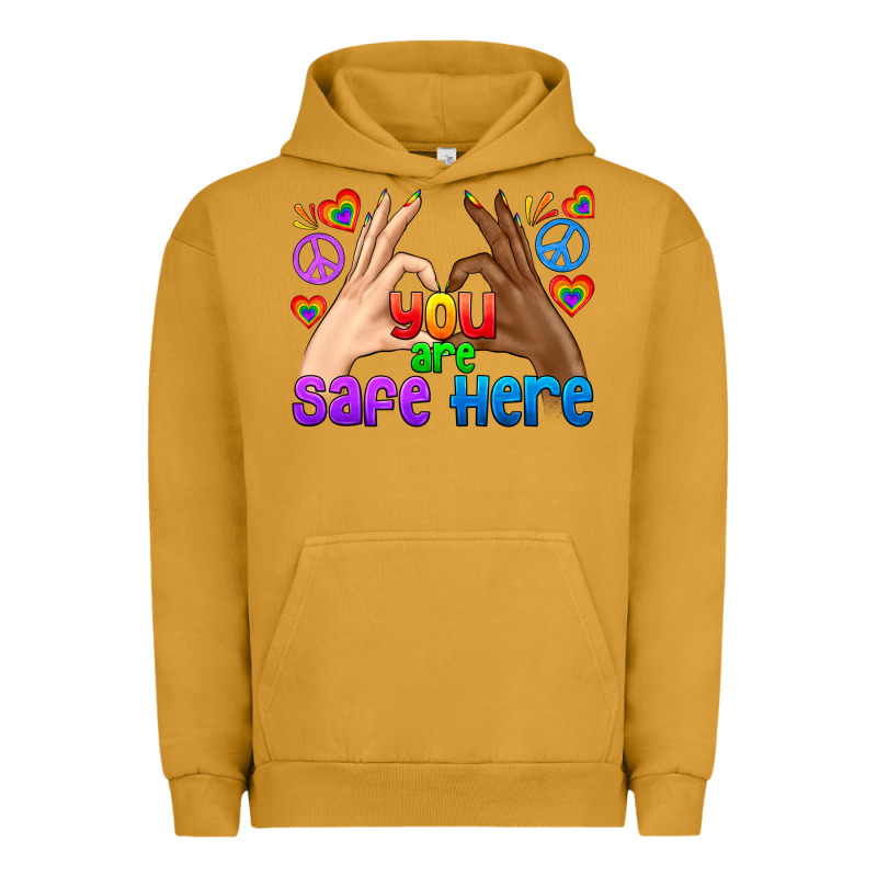 Lgbtq+ You Are Safe Here Urban Hoodie by BundleAndBundleShop | Teevron