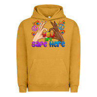 Pigment Peanut Butter LGBTQ+ You Are Safe Here Urban Hoodie - BundleAndBundleShop