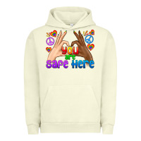 Pigment Pistachio LGBTQ+ You Are Safe Here Urban Hoodie - BundleAndBundleShop