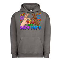 Pigment Tornado LGBTQ+ You Are Safe Here Urban Hoodie - BundleAndBundleShop