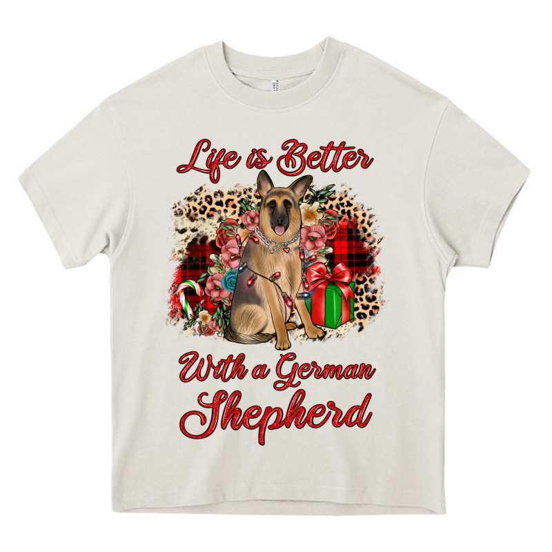 Christmas Life Is Better With A German Shepherd Heavy Core Tee by JahusDesignShop | Teevron