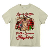 Mossy Christmas life is better with a german shepherd Heavy Core Tee - JahusDesignShop