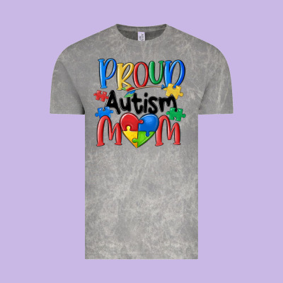 Proud Autism Mom Vintage Tee Designed By Maliassmallbusiness