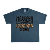 Midnight Navy mascara leopard done Urban Heavy Tee - MaliasSmallBusiness