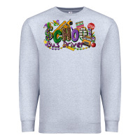 Heather Grey school bus driver mardi gras Premium Sweatshirt - CowGirlArtShop